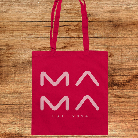 Einkaufstasche MA MA, Datum personalisierbar - Baumwolltasche