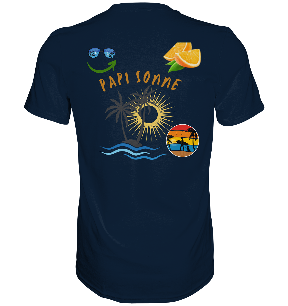 Papi Sonne - Summer Vipes, versch. Farben, - Premium Shirt