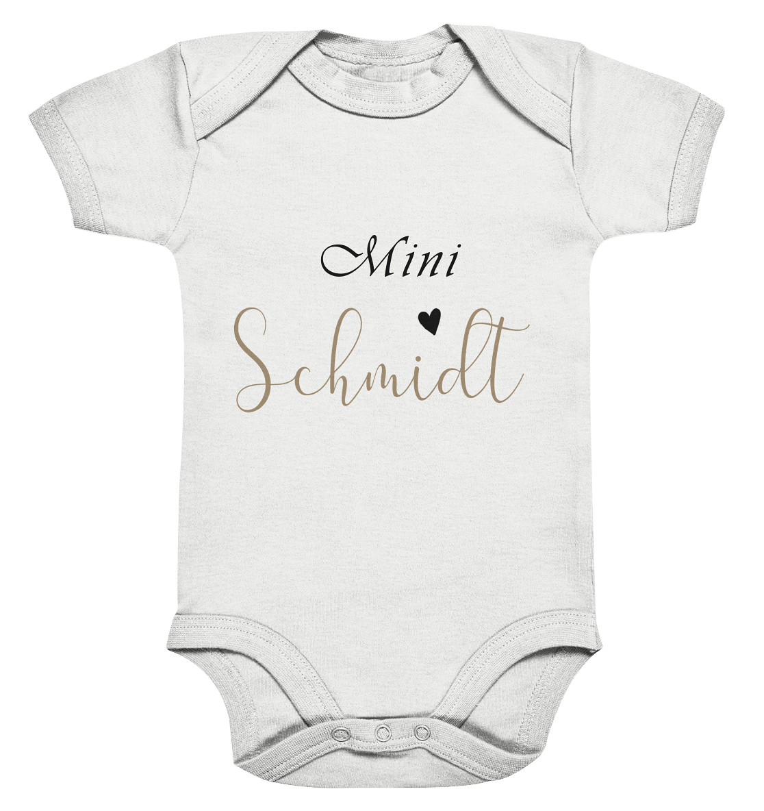 Mini "Familienname" personalisierbarer Body - Organic Baby Bodysuite