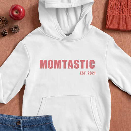 Momtastic Hoodie White - Datum Customizable