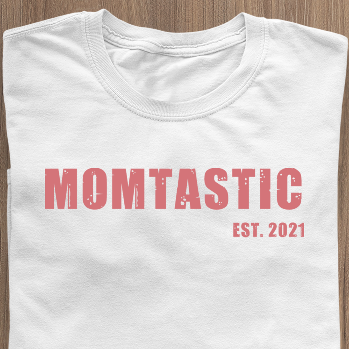 Momtastic T-Shirt schwaarz - date personaliséierbar