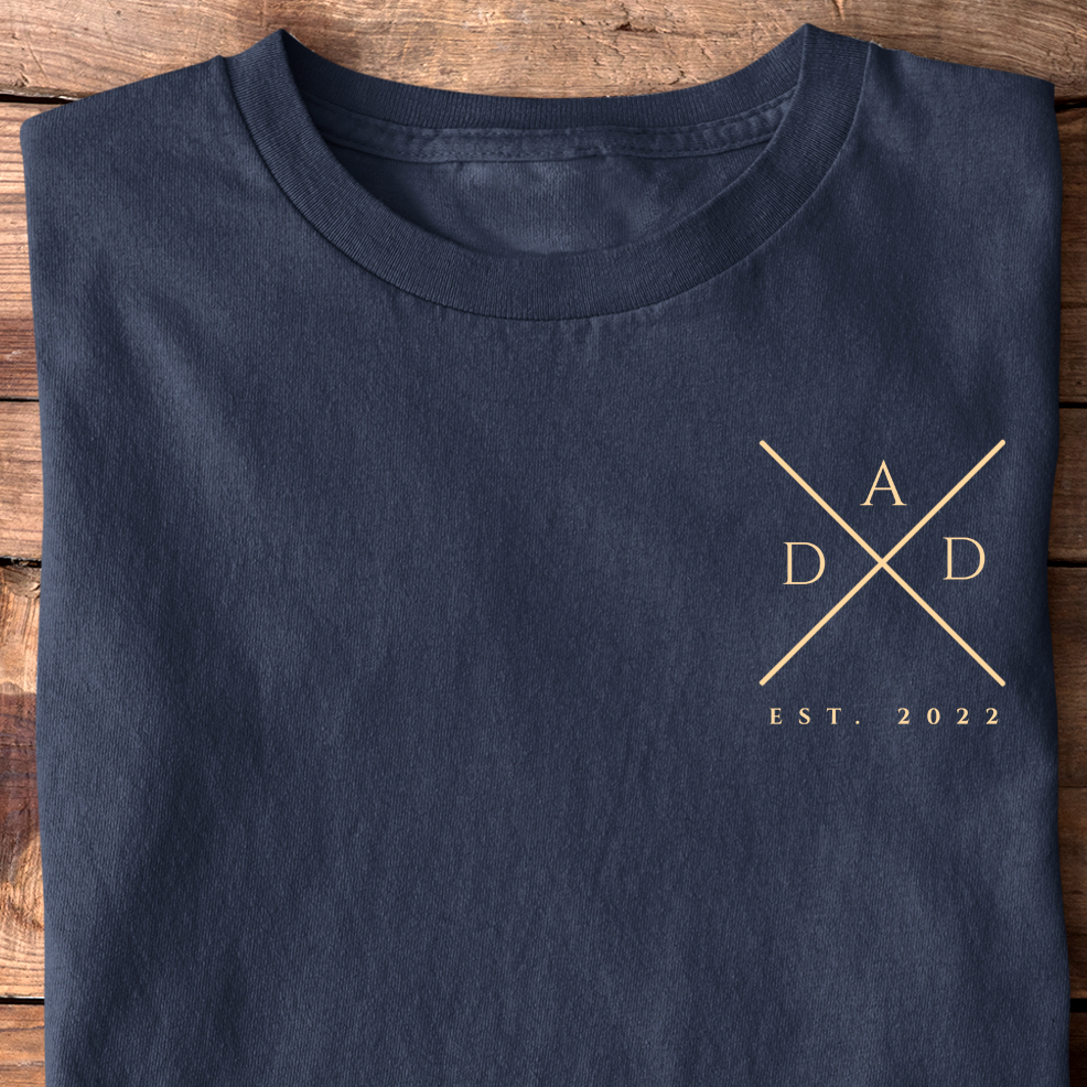 Dad Cross T-Shirt - Datum personalisierbar