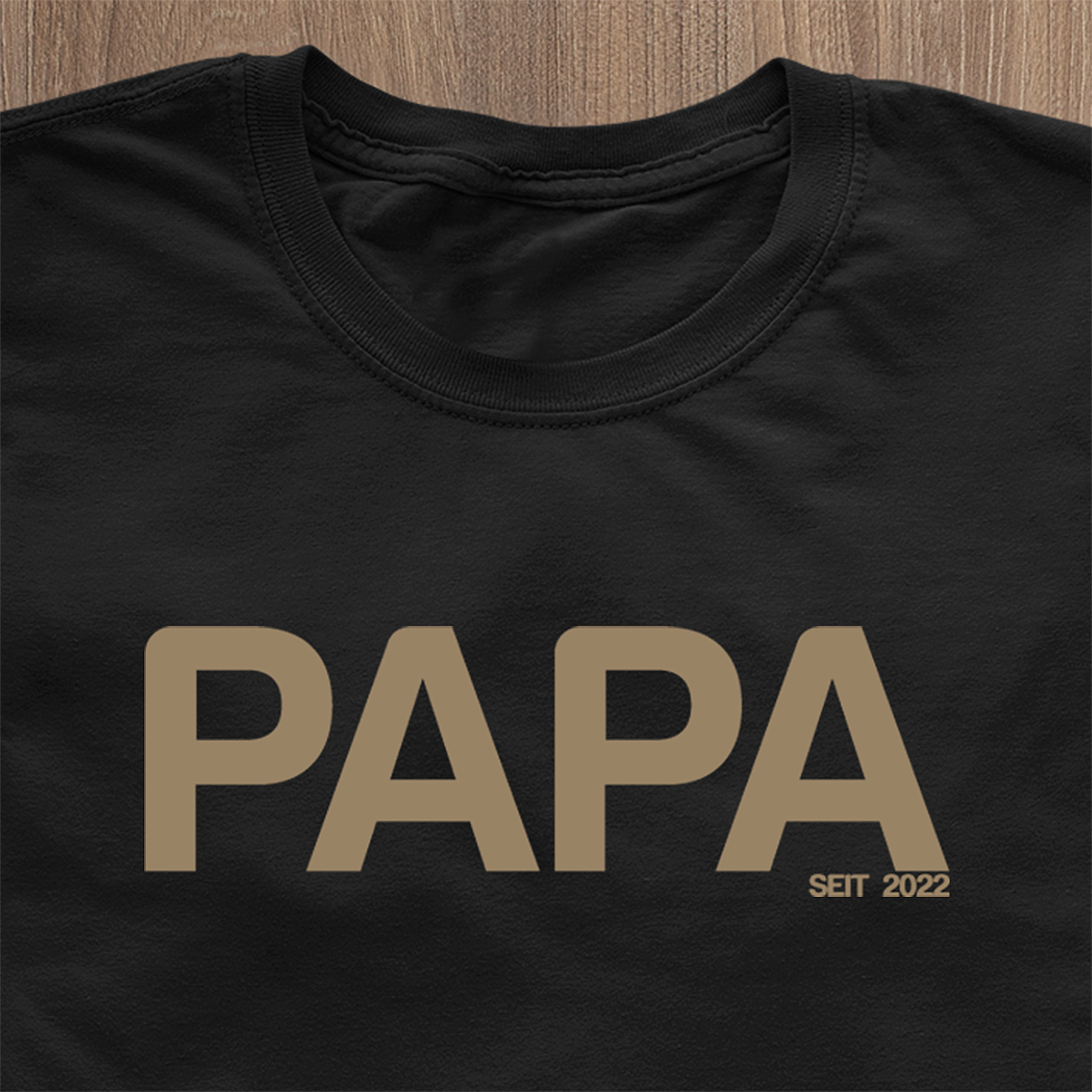PAPA SEIT... T-Shirt Modern Edition Navy - Datum personaliséierbar